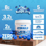 Axe & Sledge etiqueta con lista de ingredientes patentados y beneficios