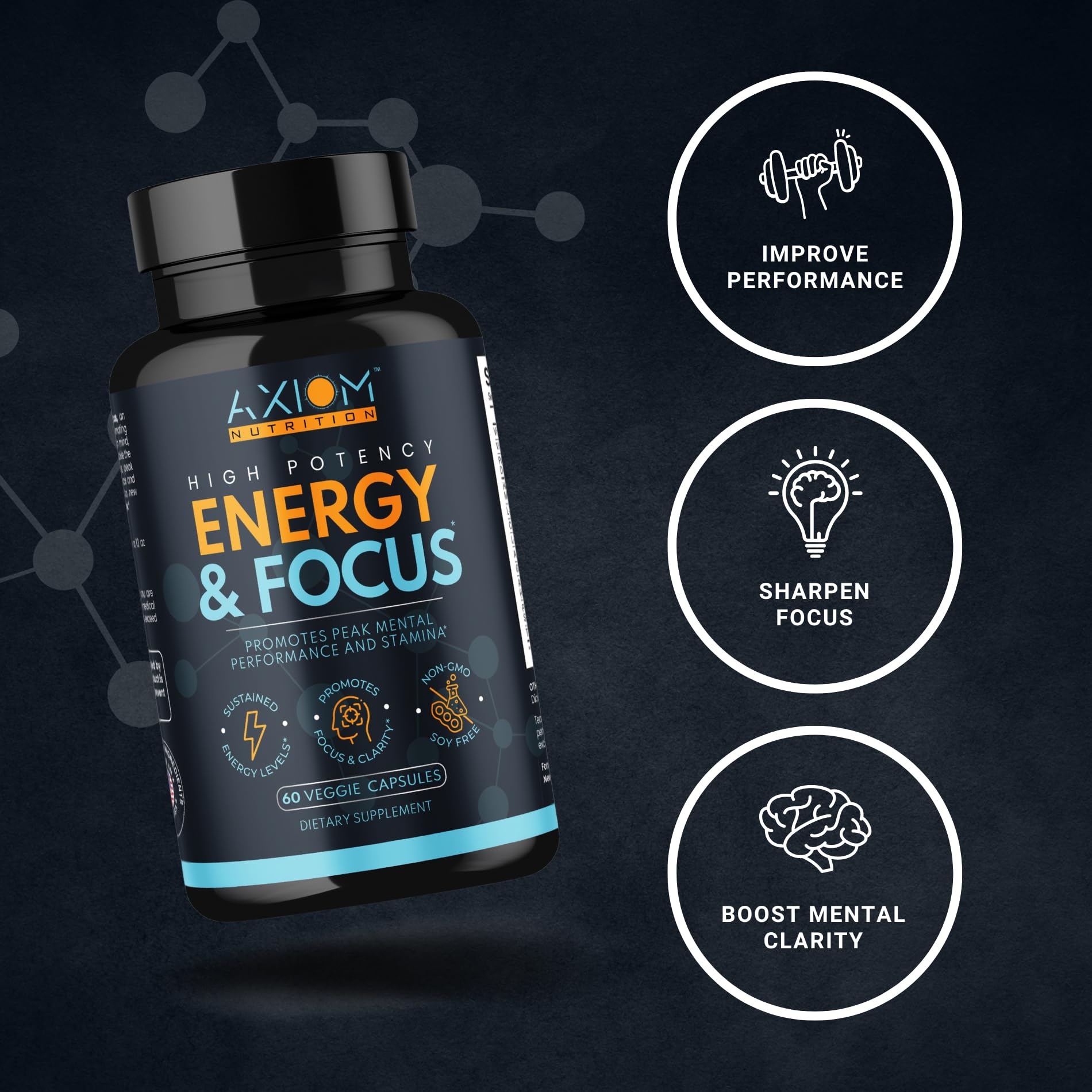 Axiom Nutrition uso matutino, energía sostenida para la jornada
