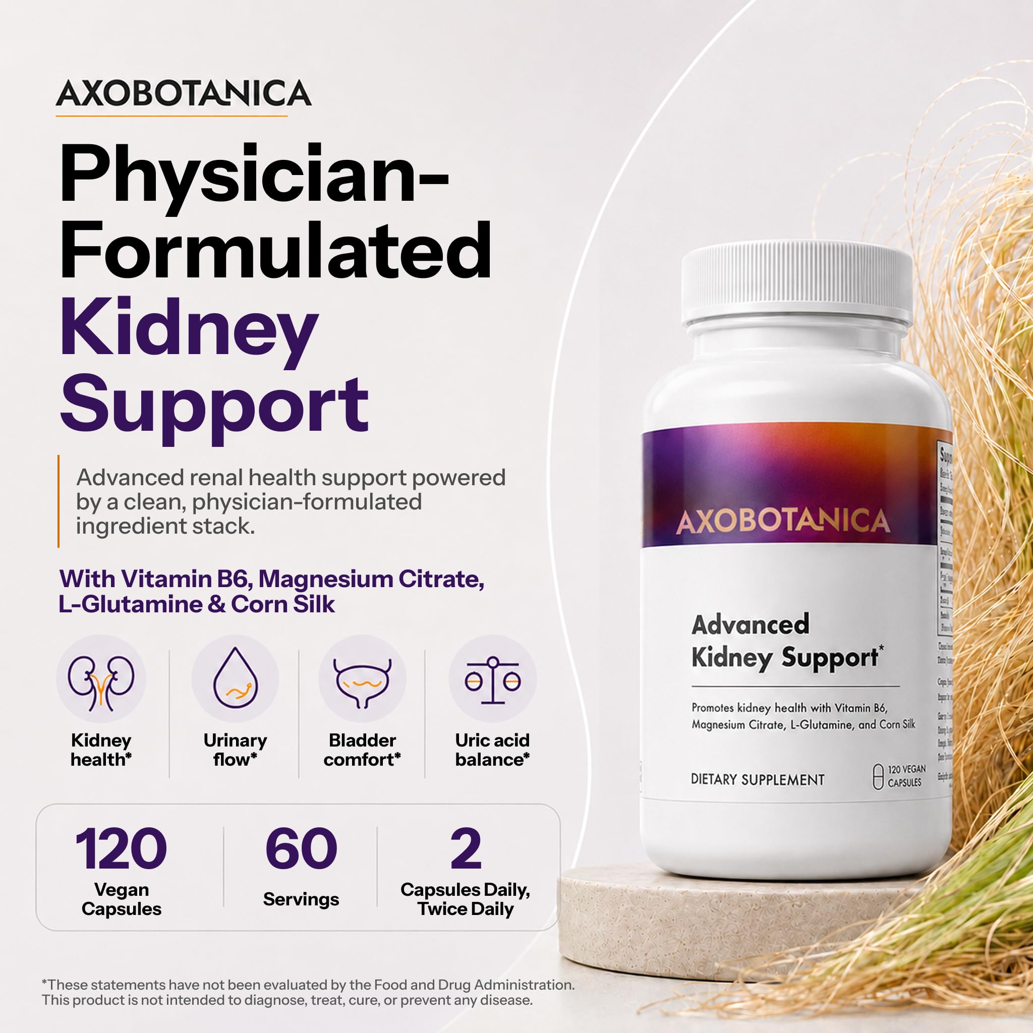 Axobotanica cápsulas en mano resaltando dosificación y conveniencia