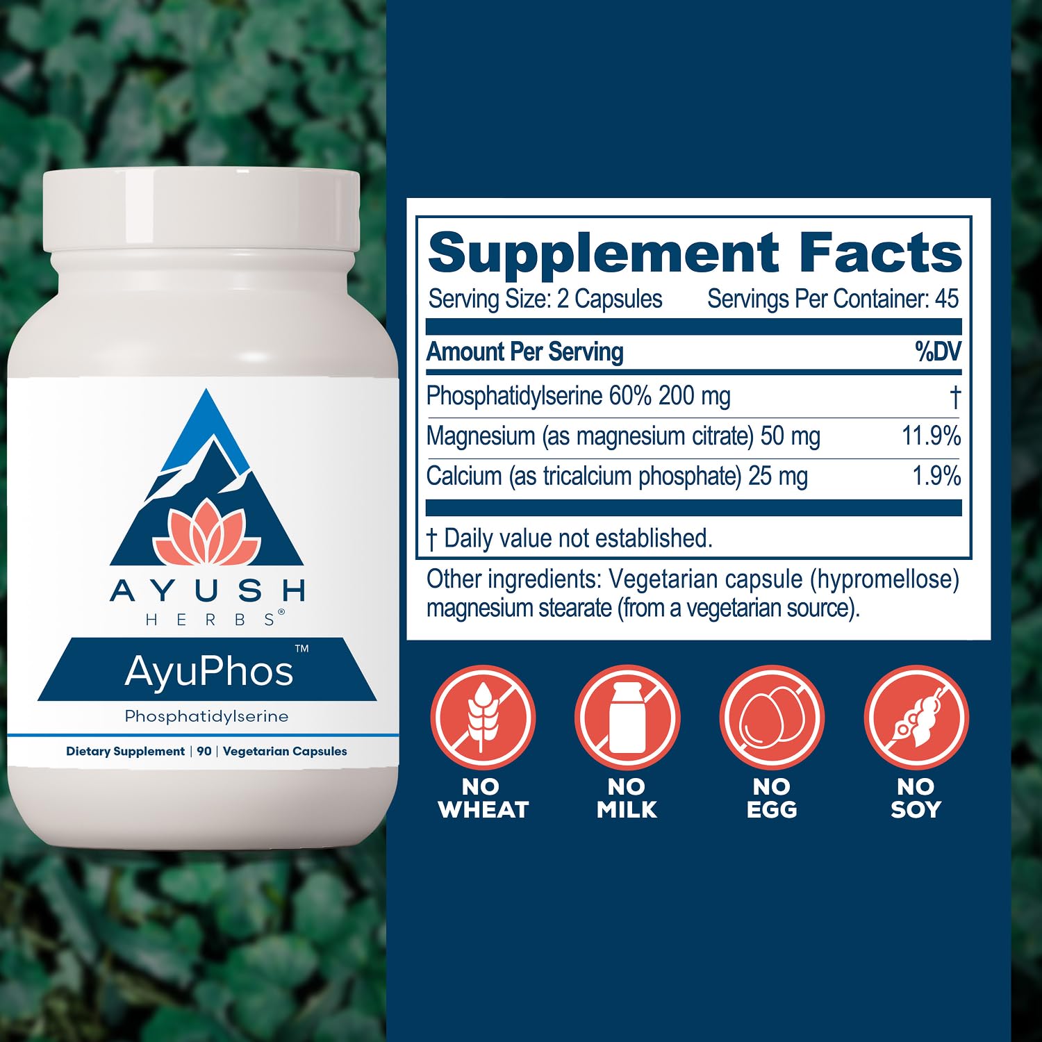 Ayush Herbs contenido interior de cápsula para apreciar textura y pureza