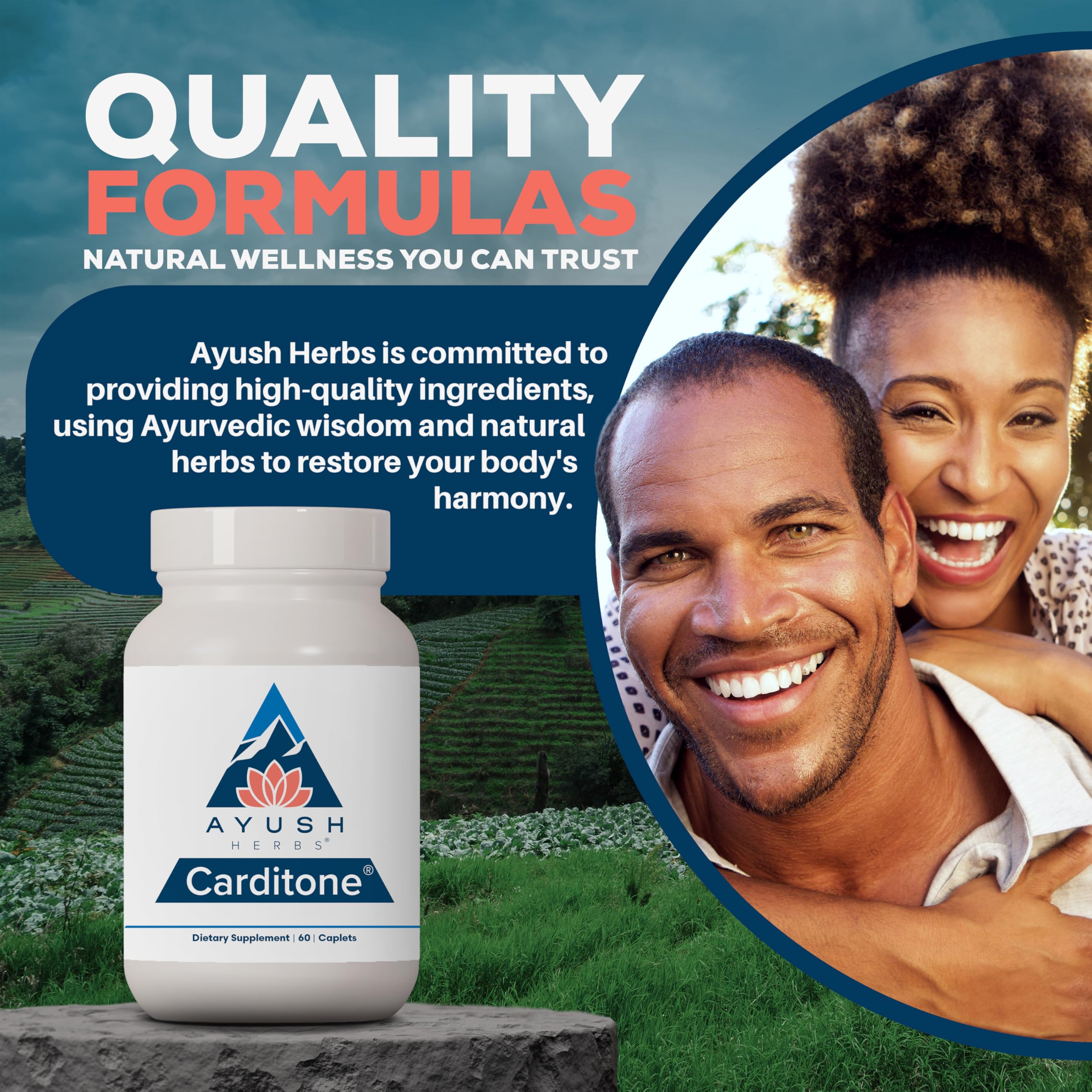 Ayush Herbs escena lifestyle que sugiere bienestar y rutina saludable