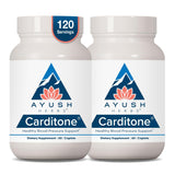 Ayush Herbs envase frontal mostrando Carditone y beneficios visibles