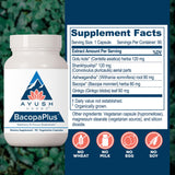 Ayush Herbs ingredientes secos bacopa y gotu kola para respaldo natural