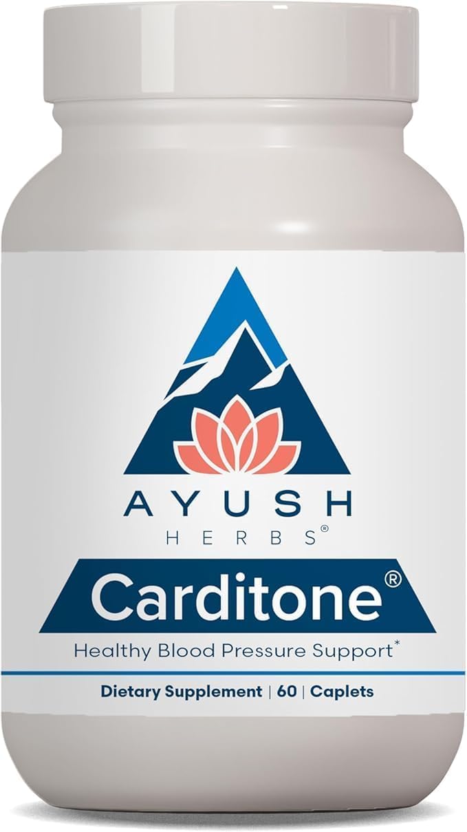 Ayush Herbs Carditone frente del envase mostrando presentación y beneficios