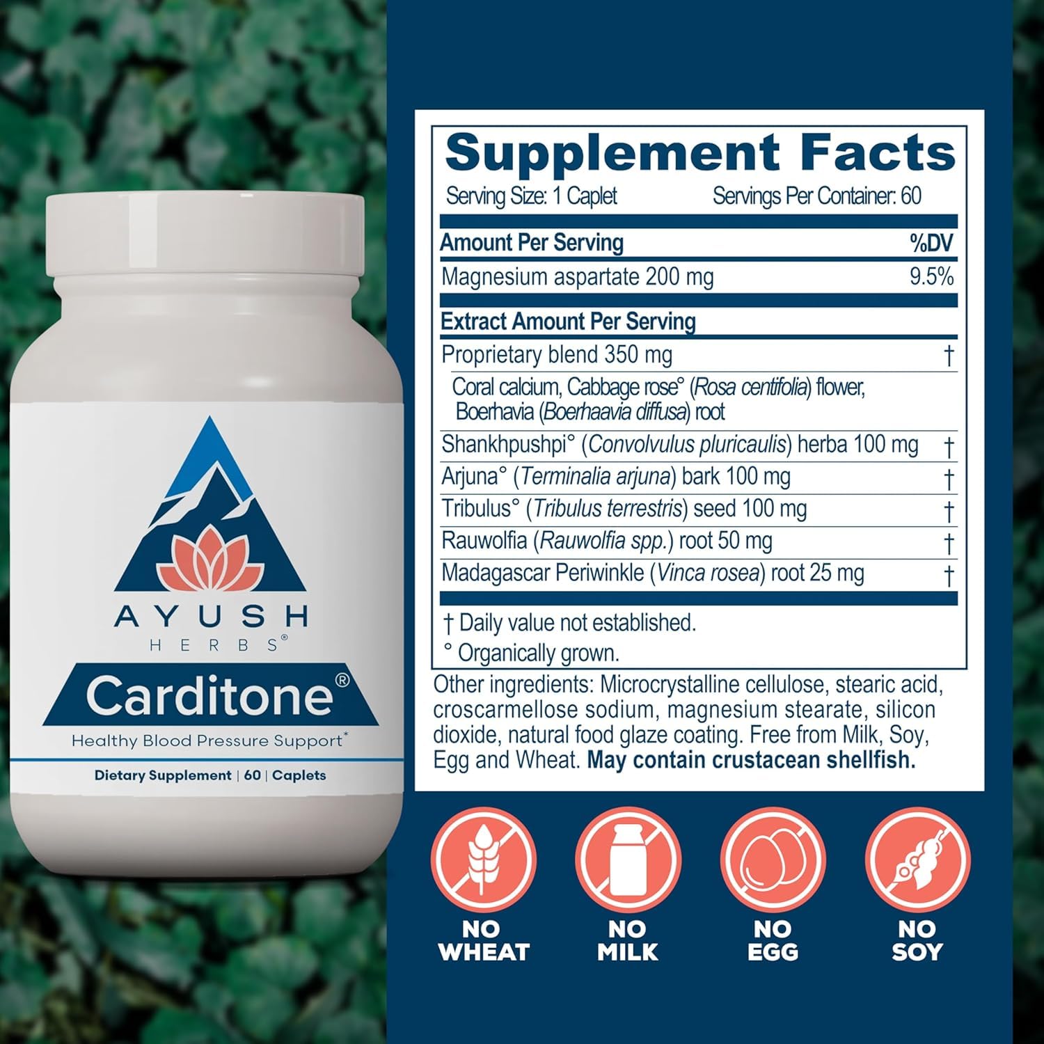 Ayush Herbs Carditone plantas usadas en fórmula que transmiten tradición ayurvédica
