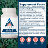 Ayush Herbs Livit-2 ingredientes naturales Amla y Andrographis para detox