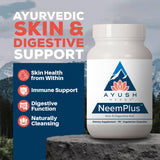 Ayush Herbs Neem Plus cápsulas detalle que facilita la toma diaria