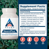 Ayush Herbs Neem Plus polvo texturizado que evidencia pureza vegetal