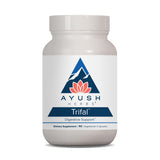Ayush Herbs frontal del empaque mostrando 90 porciones y beneficios generales