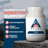 Ayush Herbs primer plano del polvo Trifal destacando su textura natural