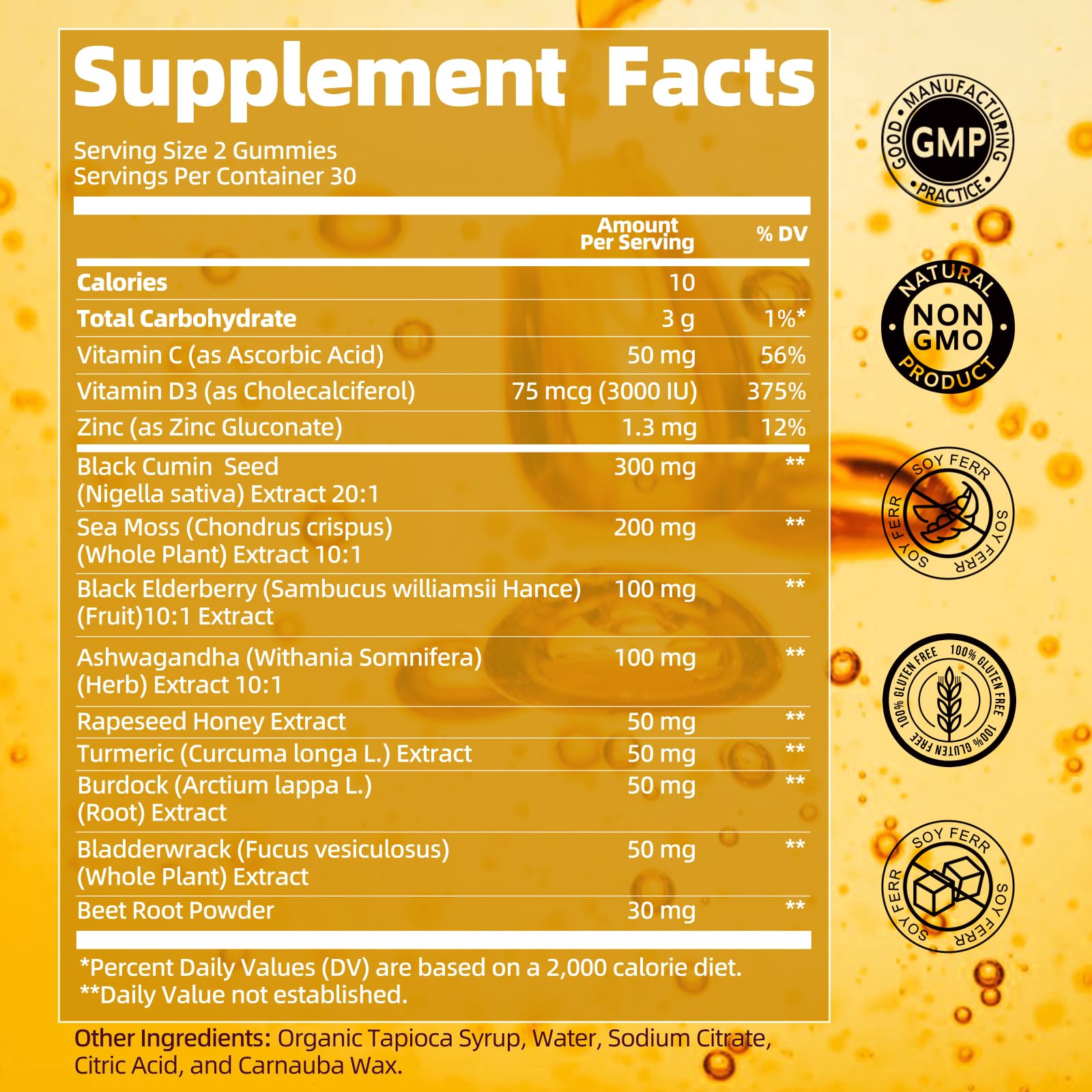 B BEWORTHS ingredientes naturales como sea moss y ashwagandha en conjunto