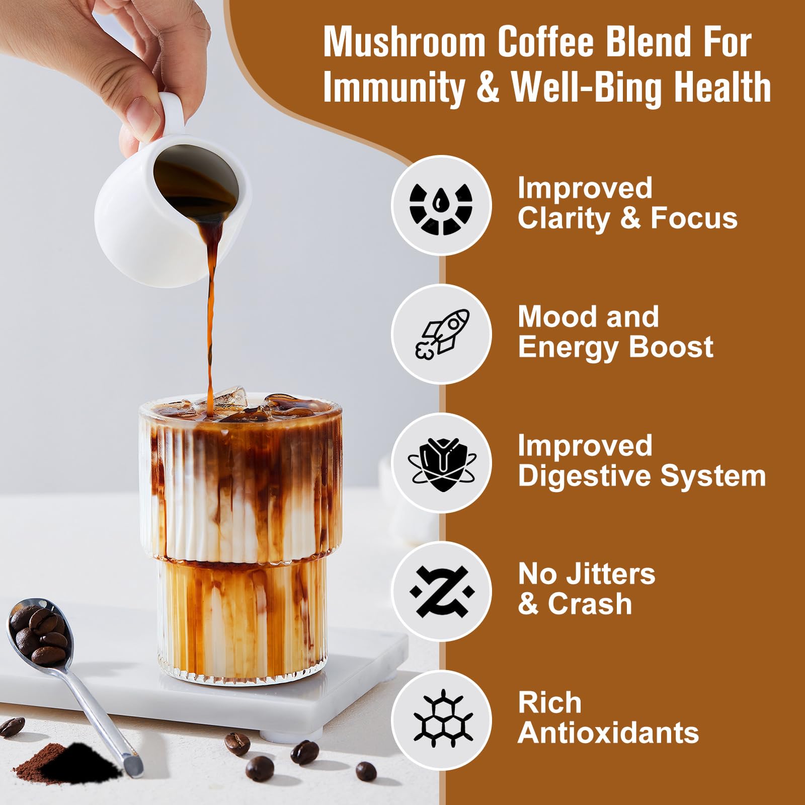 B BEWORTHS comparación de tamaño del envase junto a objetos cotidianos