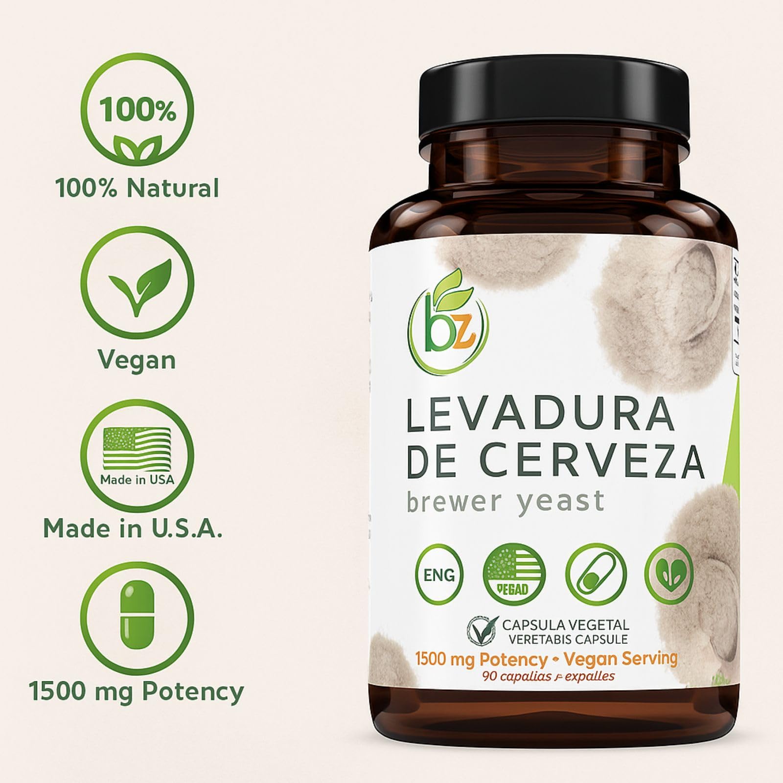 B-Experts etiqueta nutricional que indica ingredientes clave