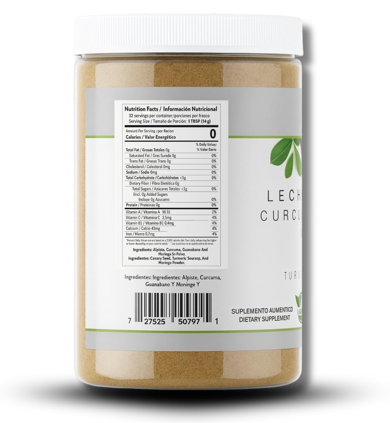 B-Experts ingredientes crudos alpiste, cúrcuma y moringa en mesa