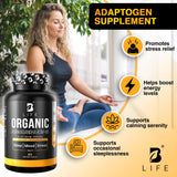 B Life Company etiqueta con lista de ingredientes orgánicos y sin rellenos añadidos