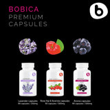 b Natural cápsula abierta junto a la botella, muestra uso diario práctico