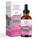 baanaas frasco frontal del liposomal glutathione mostrando la etiqueta y dosis destacada
