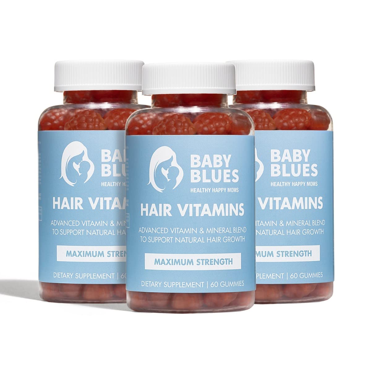 Baby Blues frontal del envase mostrando beneficio postparto