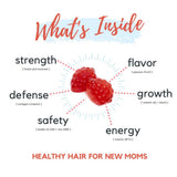 Baby Blues etiqueta con ingredientes clave para salud capilar