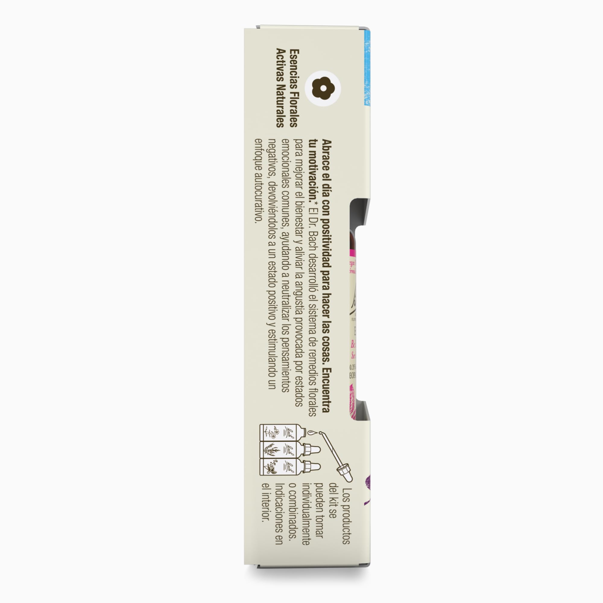 Bach Flower Remedies frascos junto a una regla para comparar tamaño y portabilidad