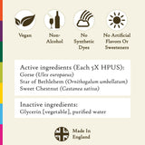 Bach Sweet Chestnut etiqueta legible para identificar la esencia