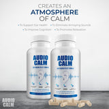 BACTICURE Audio Calm cápsula en mano para comparar tamaño y dosificación