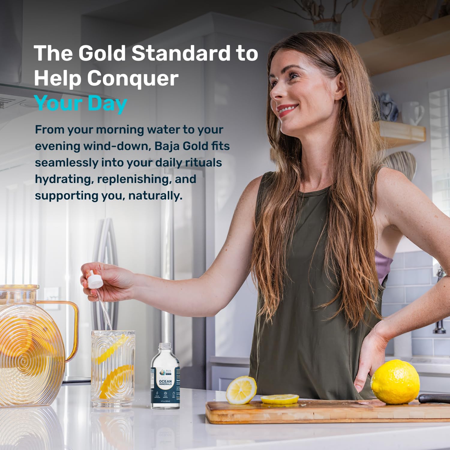 Baja Gold en cocina con ingredientes resaltando uso culinario