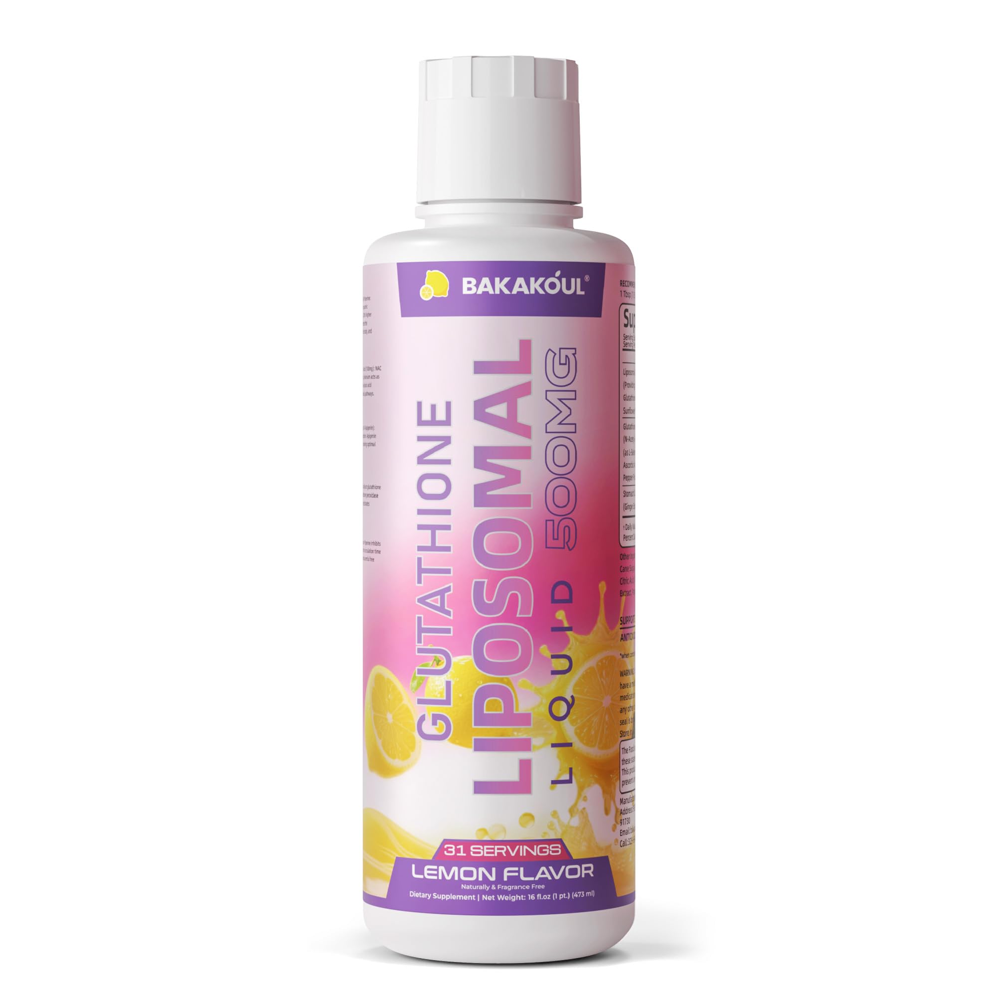 BAKAKOUL frontal del envase mostrando fórmula liposomal y beneficio de absorción mejorada