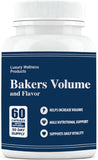 Bakers Volume frontal del envase mostrando 60 cápsulas y ventaja de formato