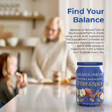 Balance of Nature etiqueta con ingredientes y certificaciones visibles