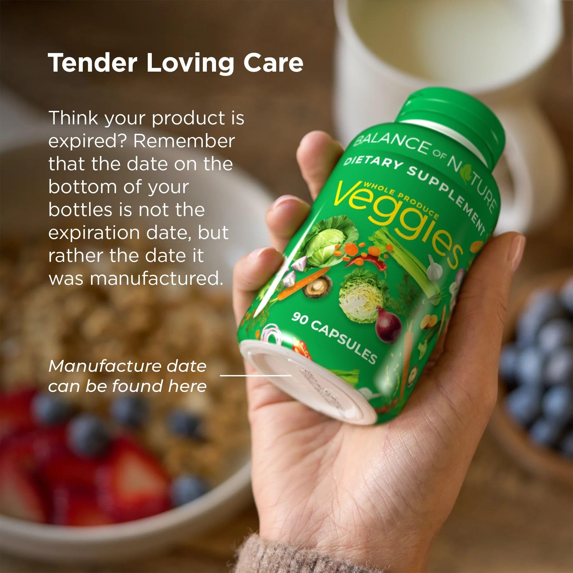 Balance of Nature etiqueta con lista de ingredientes y certificaciones claras