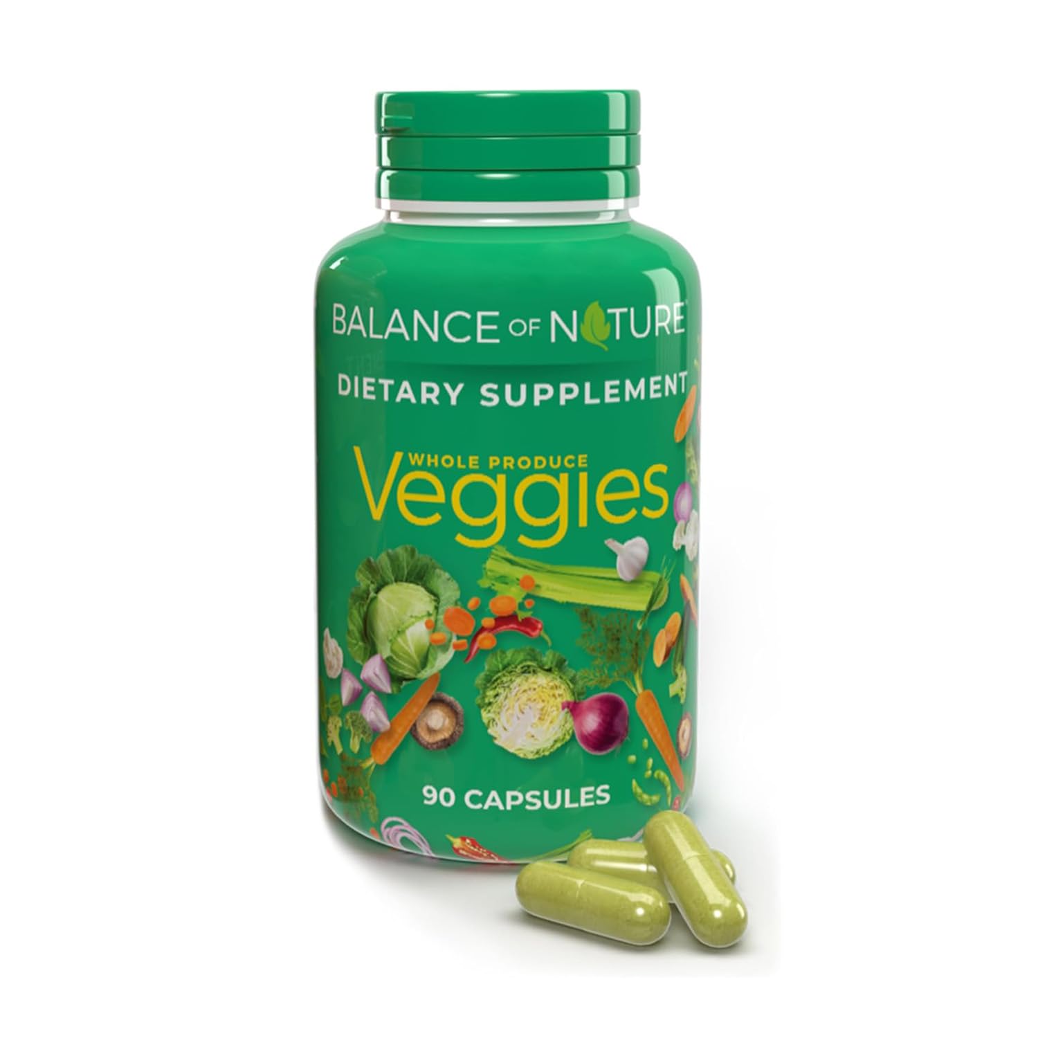 Balance of Nature vista frontal del envase de Whole Veggies y su practicidad