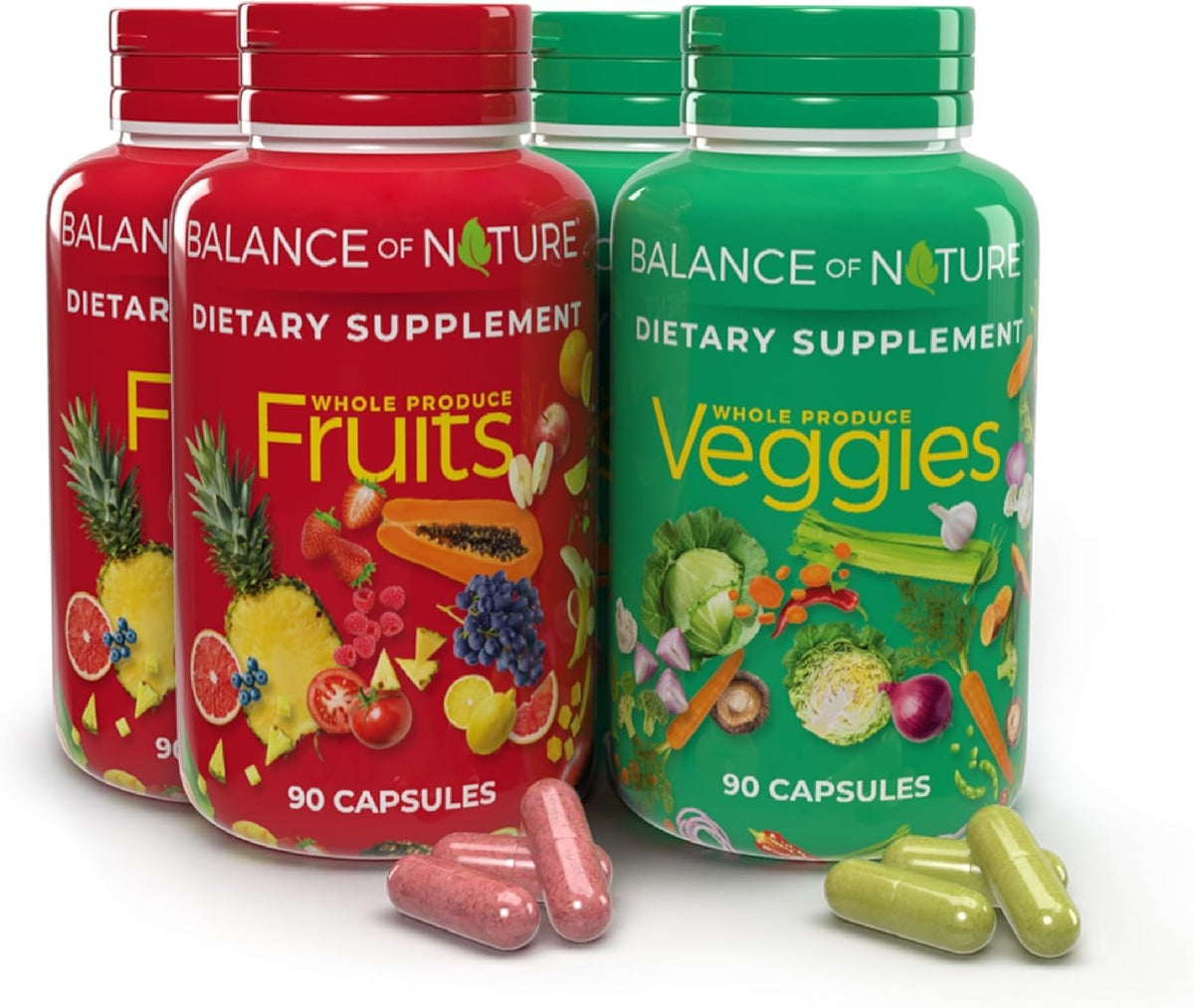 Balance of Nature frasco Fruits frontal mostrando etiquetado y beneficio