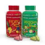Balance of Nature envase frontal mostrando el set Fruits y Veggies beneficios prácticos