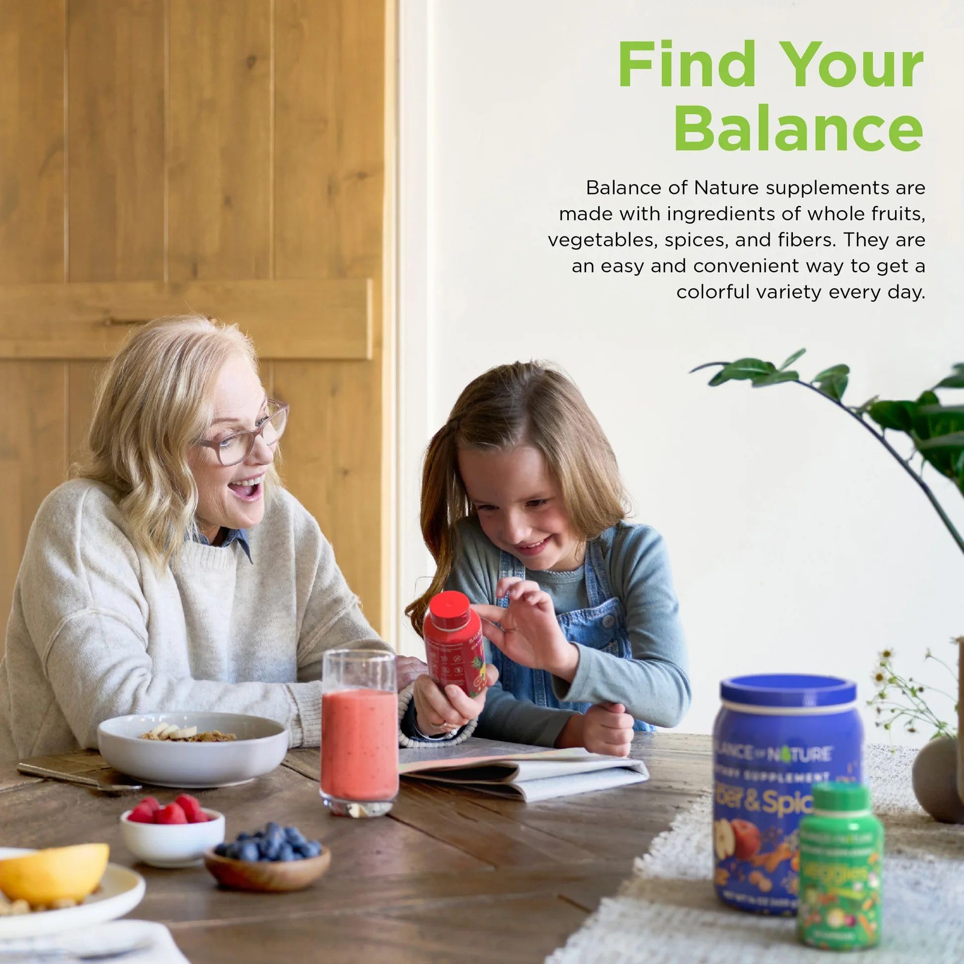 Balance of Nature mezcla de verduras en polvo cerca para concentración vegetal