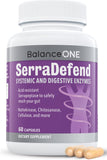 Balance ONE frasco SerraDefend frente mostrando etiqueta y benefits