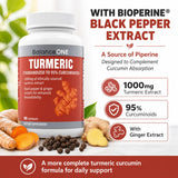 Balance ONE etiqueta nutricional legible indicando 95% curcuminoides