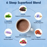 Balincer primeros planos de reishi, cacao y achicoria, apoyo a la relajación