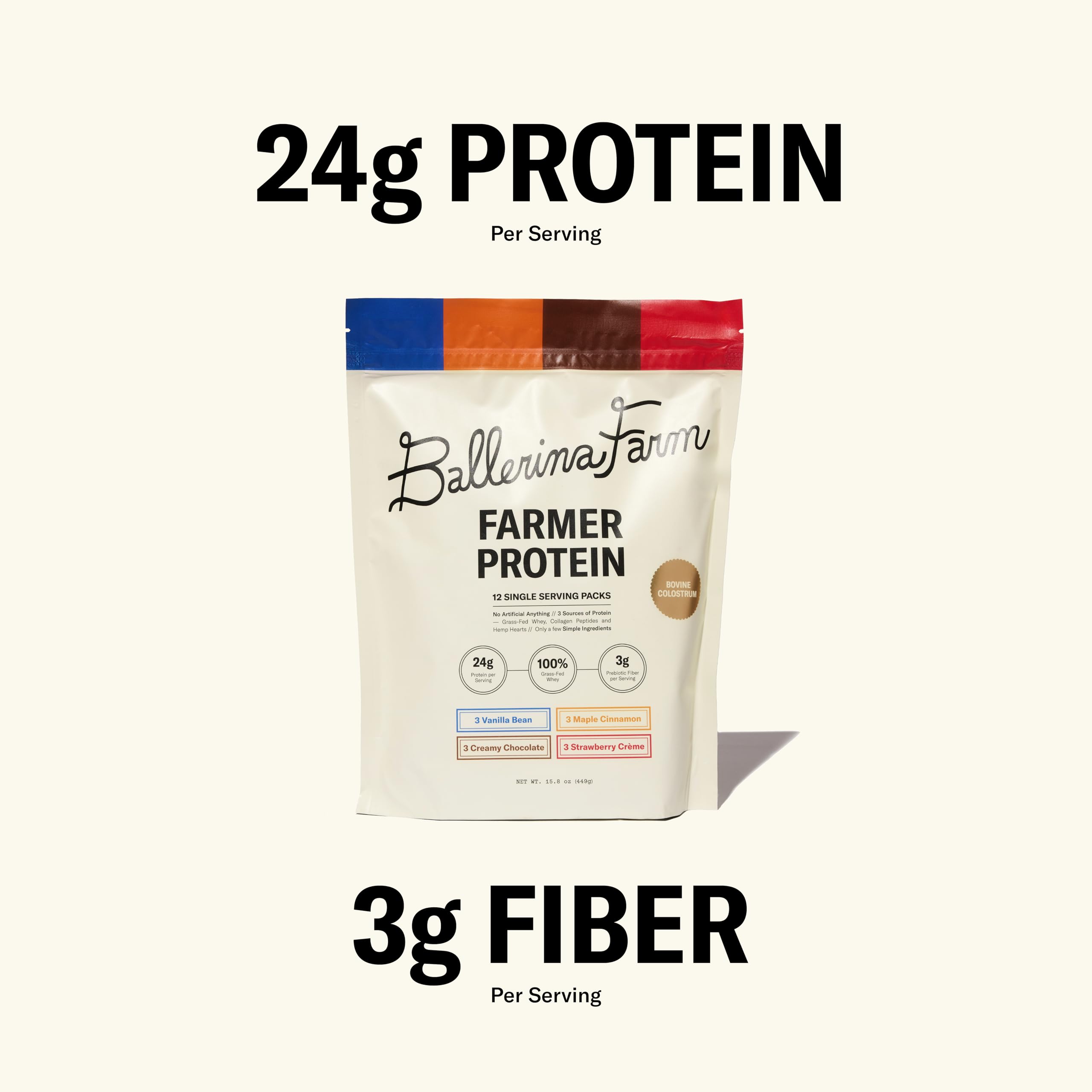 Ballerina Farm bolsa junto a mano para comparar tamaño real