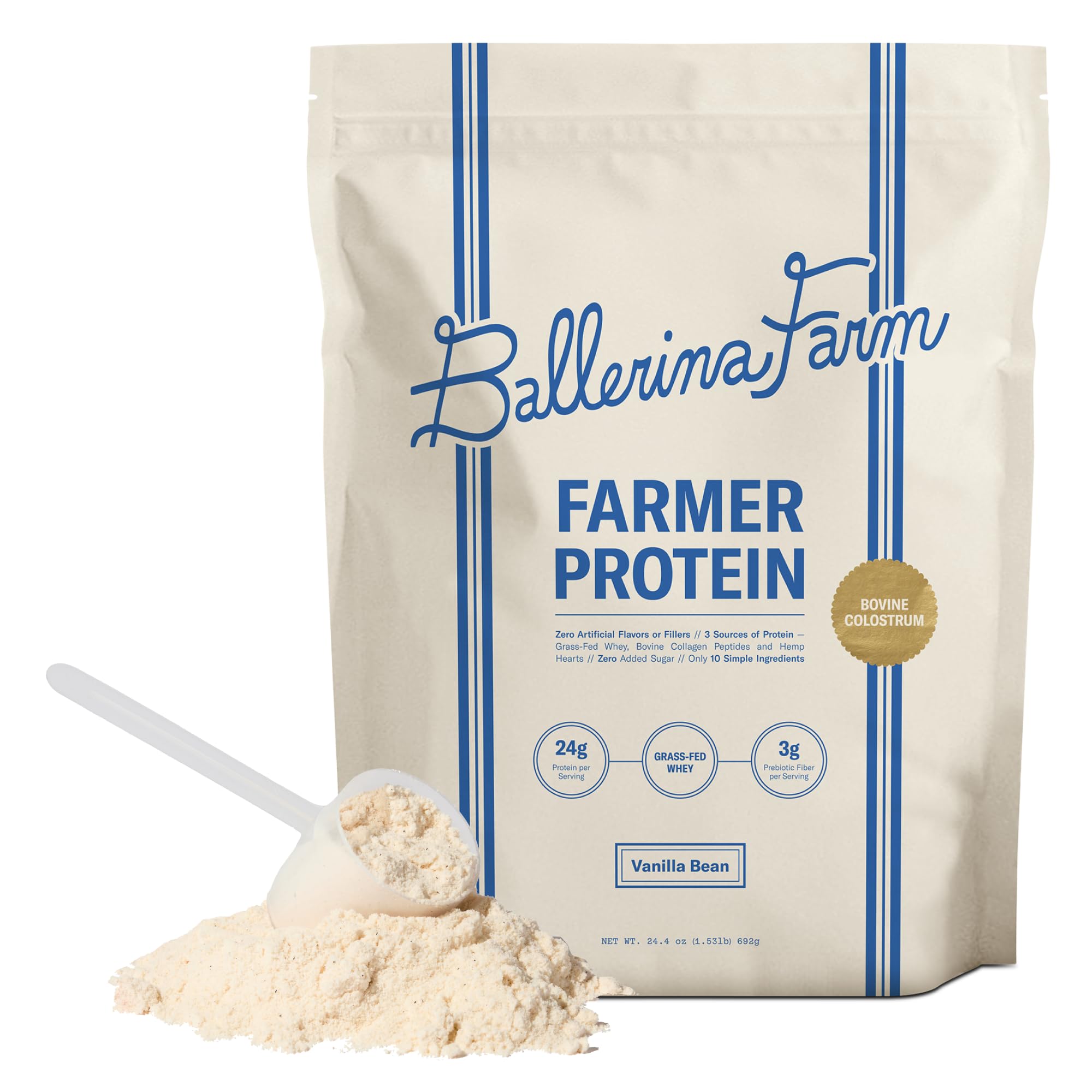 Ballerina Farm frente del empaque mostrando la marca y beneficio natural
