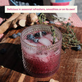 Ballerina Farm bebida preparada en vaso, refrescante y lista para consumir