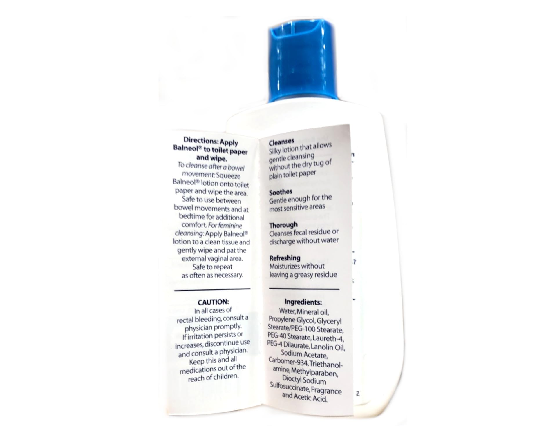 Balneol tamaño de 3 oz en mano para evaluar portabilidad