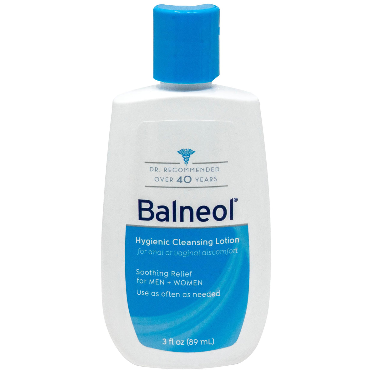 Balneol frente del envase mostrando diseño y tamaño práctico
