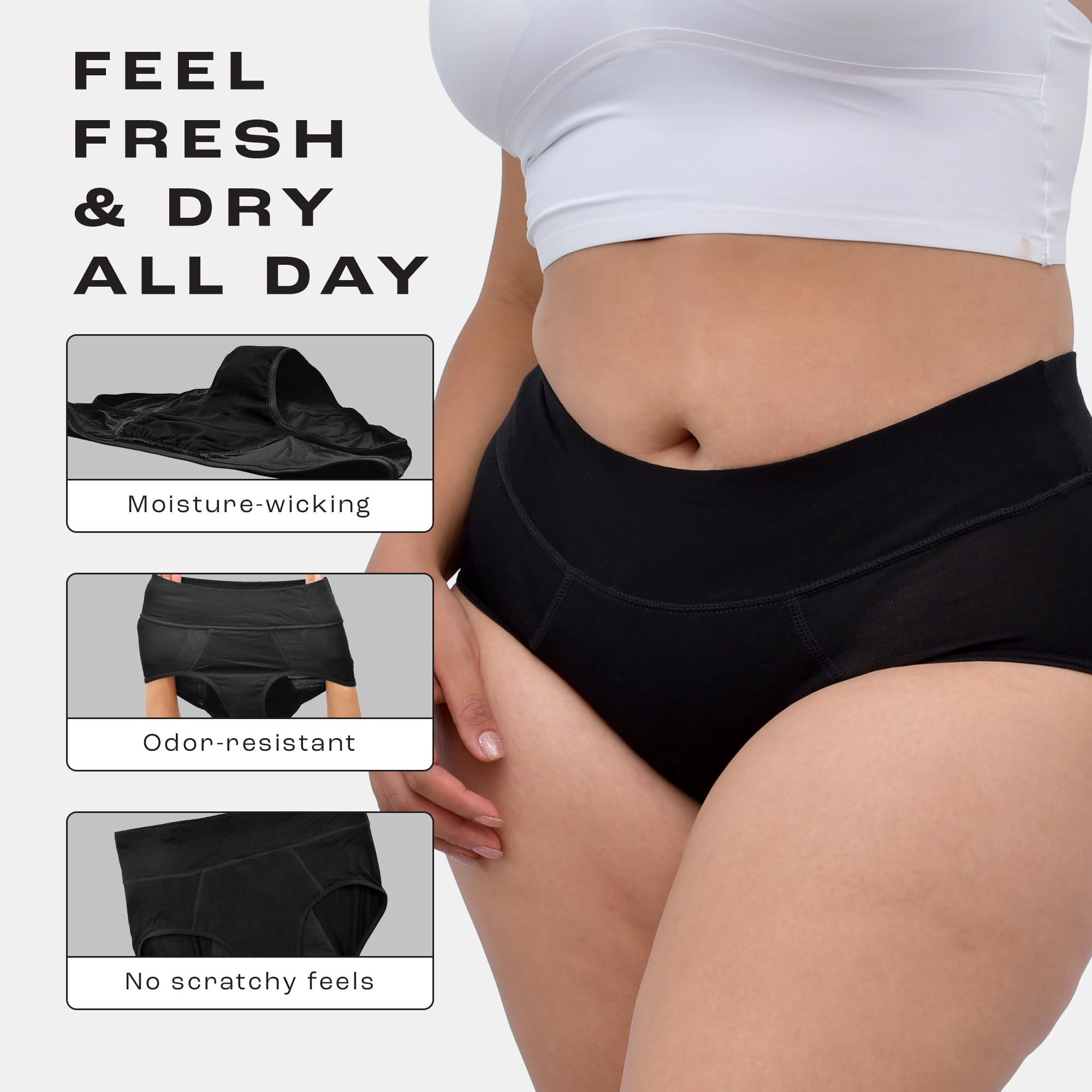 Bambody corte interior con capas absorbentes que retienen mayor volumen