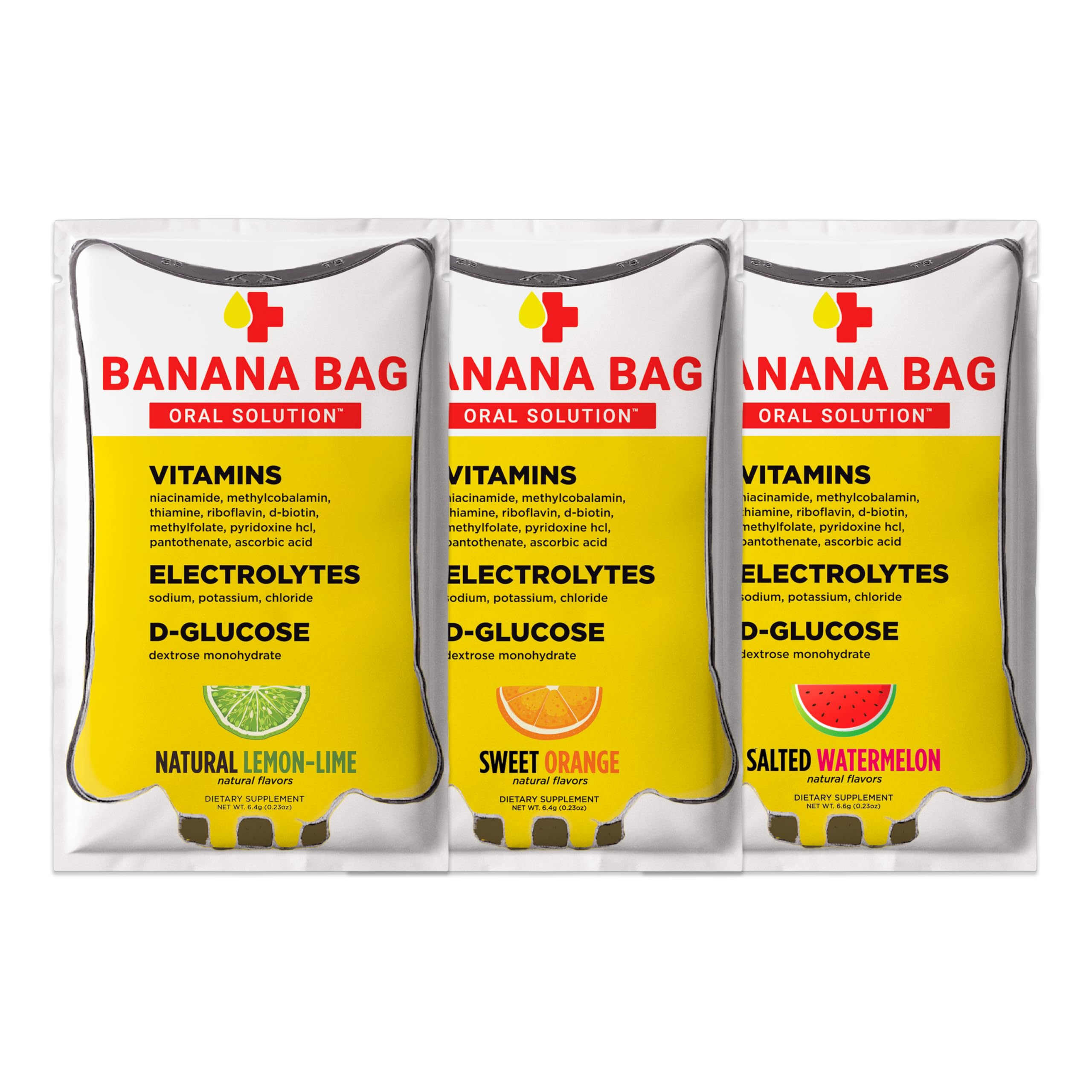 Banana Bag packaging frontal mostrando el diseño y la cantidad de sobres