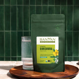 Banyan Botanicals etiqueta con certificaciones orgánicas y pruebas de terceros