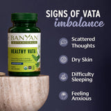 Banyan Botanicals detalle de etiqueta que destaca ingredientes y certificación