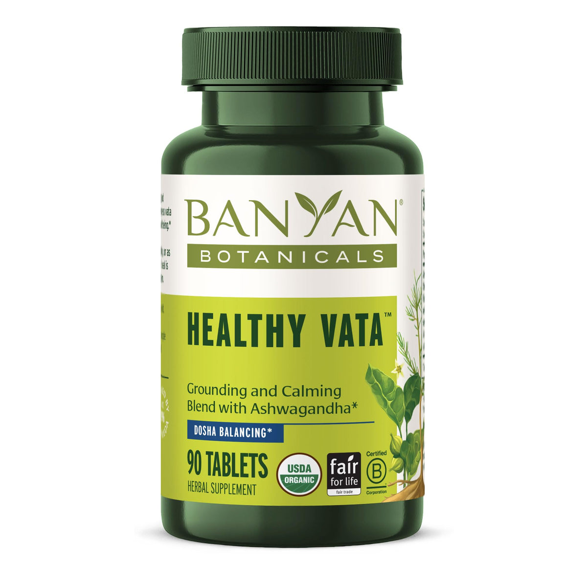 Banyan Botanicals frente del paquete mostrando presentación orgánica y confianza