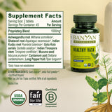 Banyan Botanicals ingredientes secos (ashwagandha, shatavari) mostrando origen natural