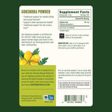 Banyan Botanicals polvo de Gokshura mezclado en taza para consumo inmediato